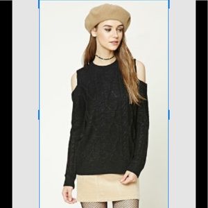 Cold shoulder sweater